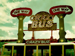 Crazy Bus Vintage Lomo Carnival Ride