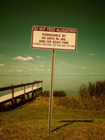 Alligator Sign Lake Apopka FL